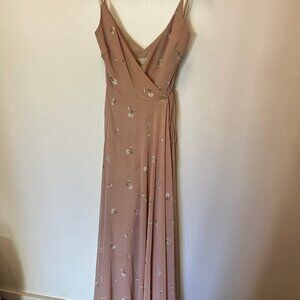 Jenny Yoo James Wrap Dress in Ditsy Floral Print